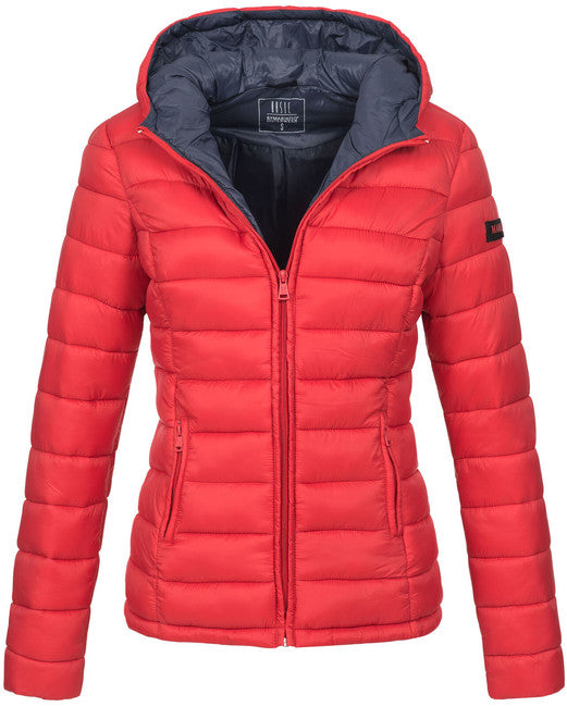 Marikoo Lucy damen-übergangsjacke mit kapuze, rot