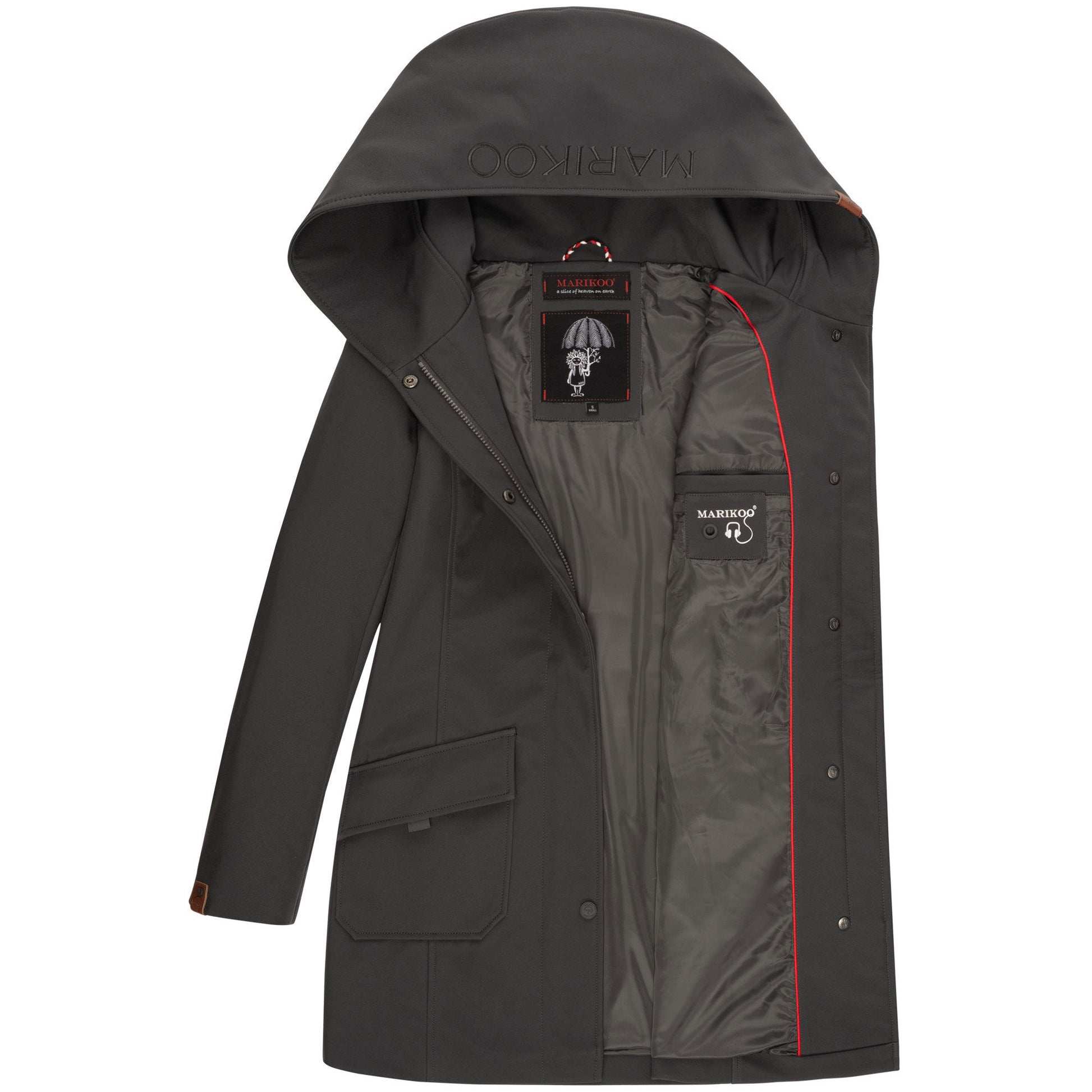 Marikoo Mayleen dámska softshell bunda, anthracite