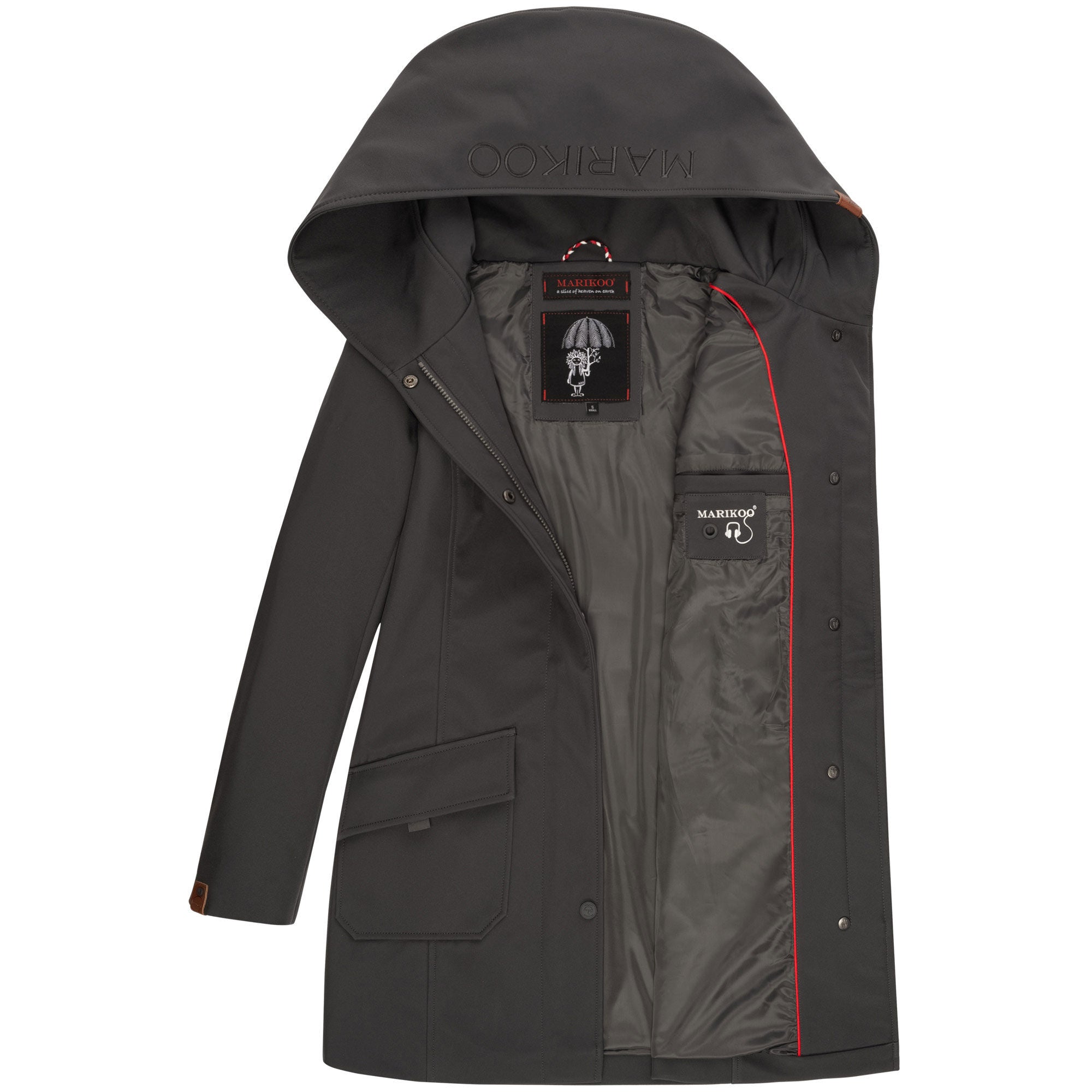 Marikoo Mayleen dámska softshell bunda, anthracite