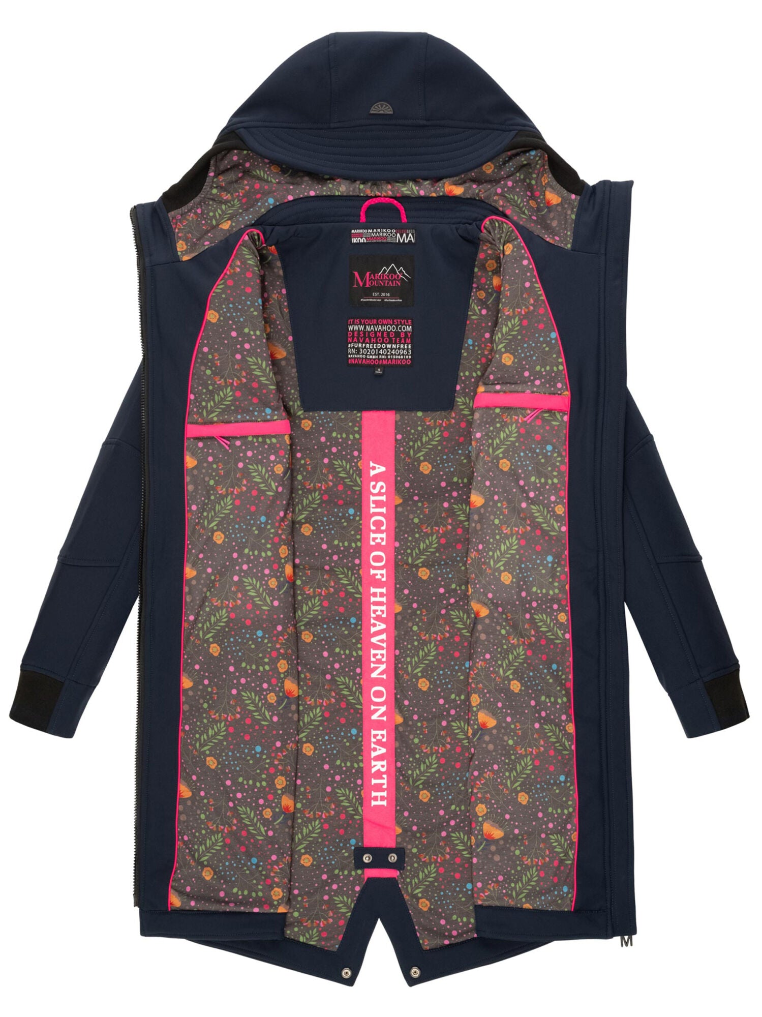Marikoo Mount Furnica dámska softshell bunda, navy