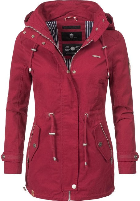 Marikoo Nyokoo damen-Übergangsjacke mit Kapuze, bordeaux