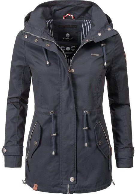 Marikoo Nyokoo damen-Übergangsjacke mit Kapuze, navy