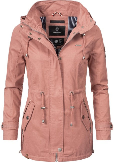 Marikoo Nyokoo damen-Übergangsjacke mit Kapuze, rosa