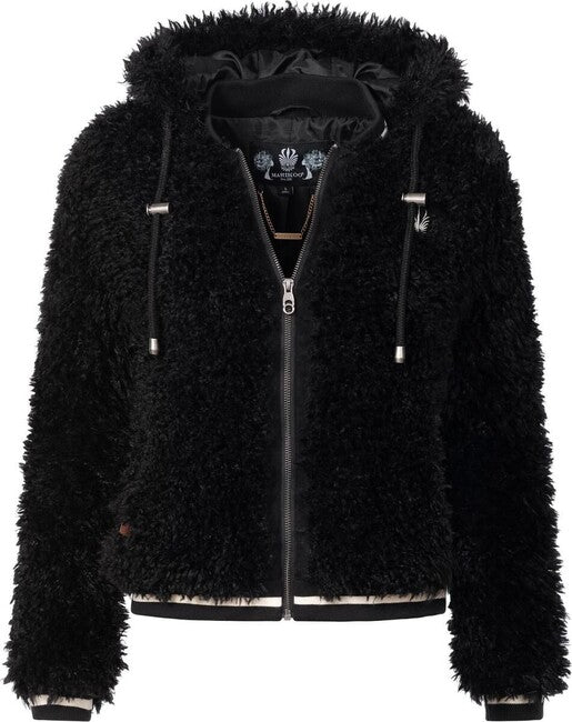 Marikoo Puderzuckerwolkchen damen-Winterjacke, schwarz