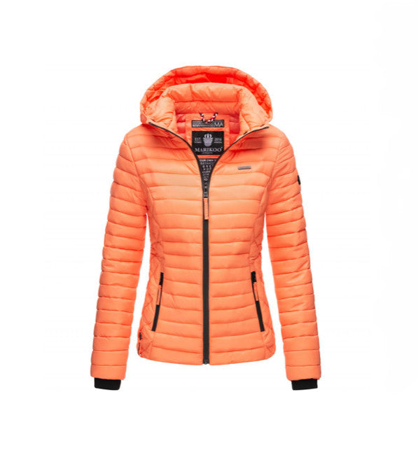 Marikoo Samtpfote damen-Übergangsjacke mit Kapuze, orange