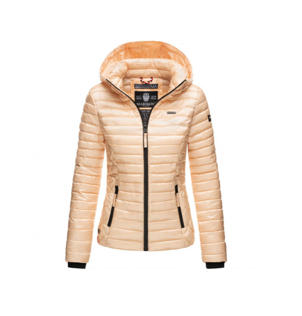 Marikoo Samtpfote damen-Übergangsjacke mit Kapuze, gold