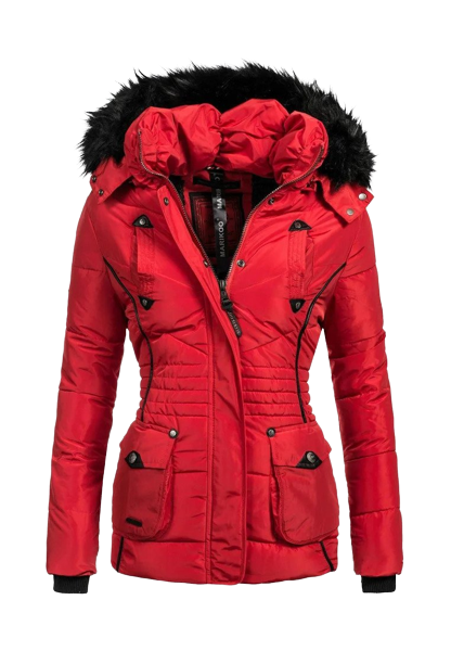 Marikoo VANILLA damen-winterjacke mit kapuze, rot