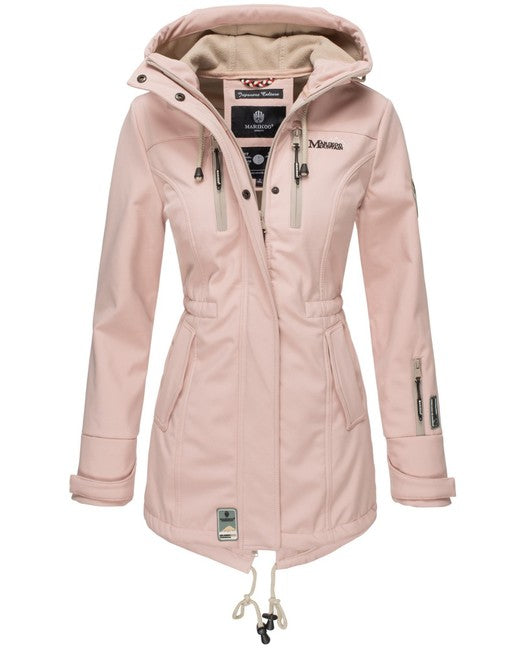 Marikoo ZIMTZICKE winter-softshelljacke mit kapuze, rosa