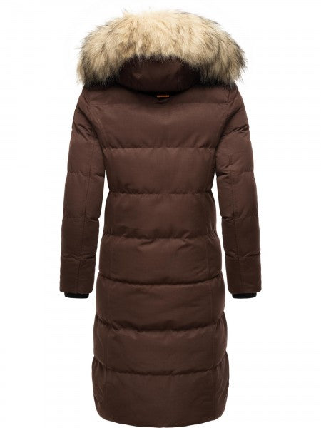 Marikoo Schneesternchen damen-Winterjacke mit Kapuze, dark choco