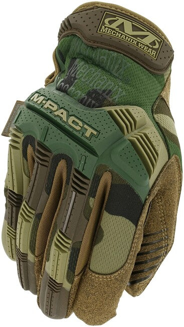 Mechanix Wear M-Pact handschuhe mit Stoßschutz, woodland camo