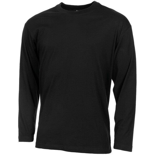 MFH Amerikanisches Langarmshirt, schwarz, 170 g/m²