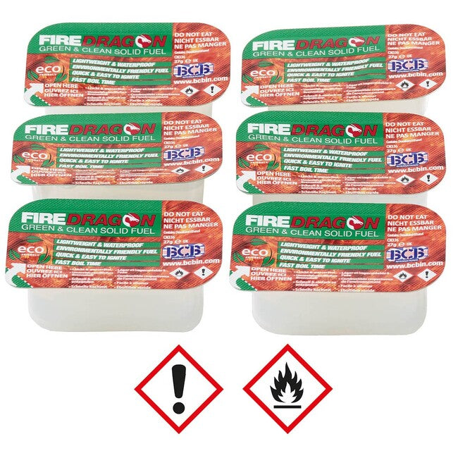 MFH Firedragon Gel-Festbrennstoff packung mit 6 stück 162 g (1 stück ca. 27 g)