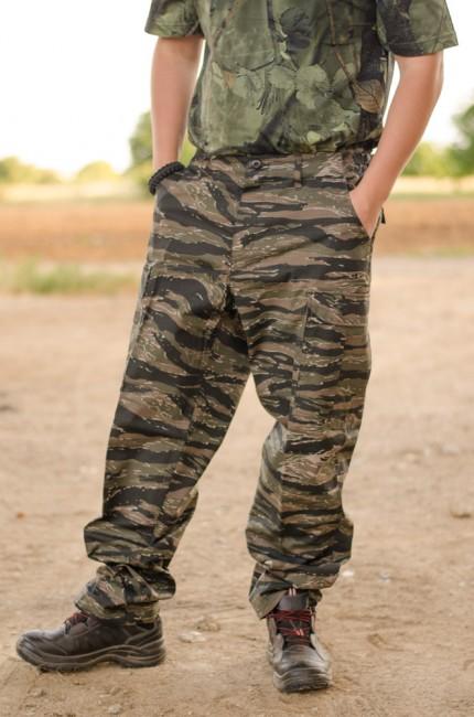MFH BDU Herrenhose Rip-Stop tiger stripe