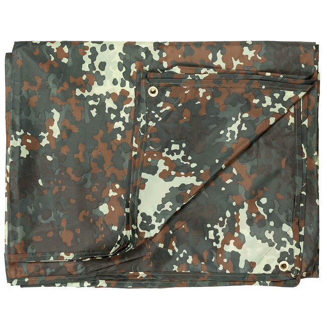 MFH Zelle mit Ösen, flecktarn 4 x 5 m