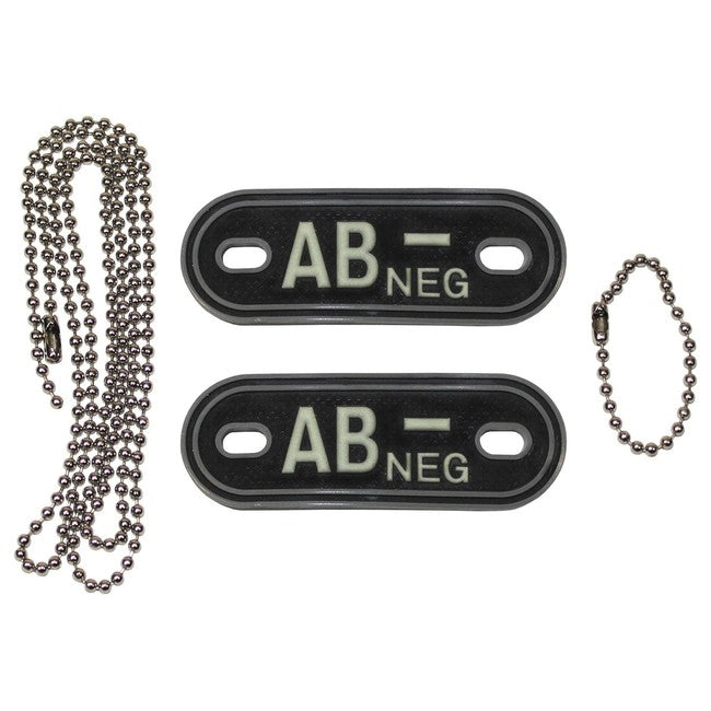 MFH Dog-Tags Hundeerkennungsmarken AB NEG, 3D PVC