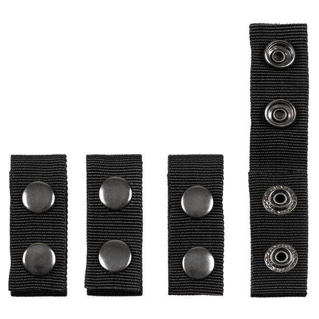 MFH Gürtelhalter Nylon mit 2 Druckknöpfen 4 Stück, schwarz