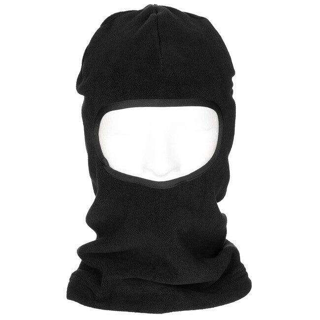 MFH Kapuze 1 Loch Polyester-Fleece, schwarz