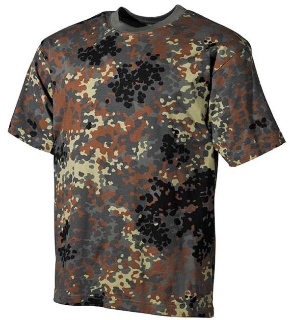 MFH BW Tarnmuster-T-shirt german flecktarn, 160g/m2