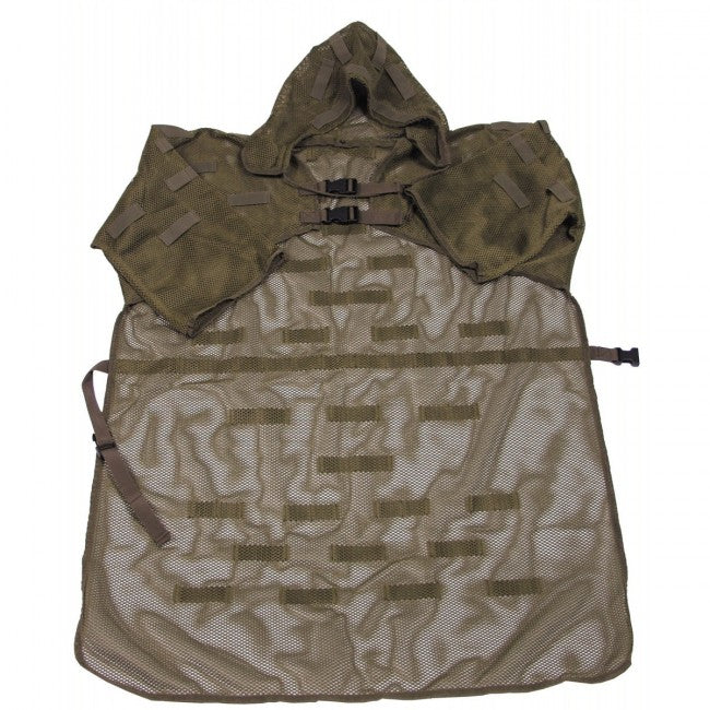 MFH Tarnmantel mit Schlaufen und Kapuze, oliv
