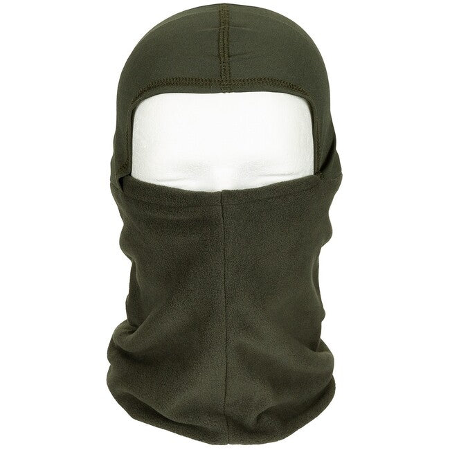 MFH Halswärmer mit Kopfhaube, fleece, od grün