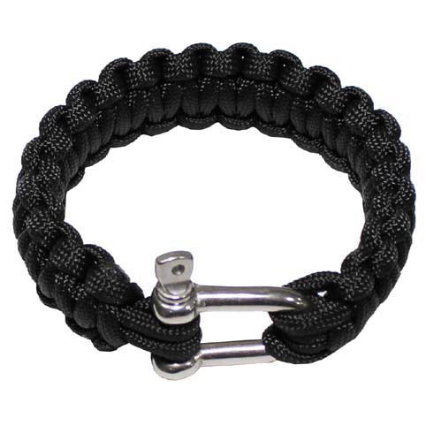 MFH Paracord-Armband schwarzer Metallverschluss Breite 2,3 cm