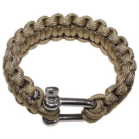 MFH Armband paracord coyote tan kovova spona