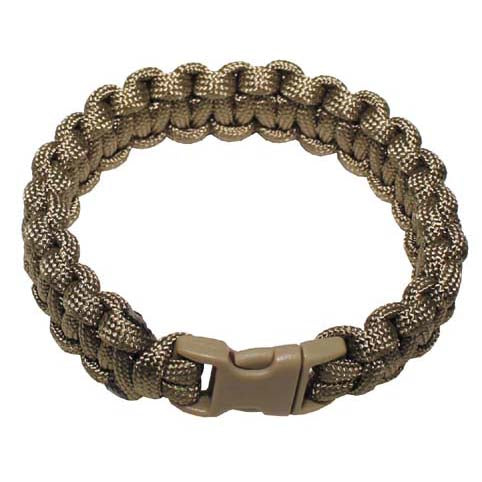 MFH Paracord coyote tan armband clipverschluss, breite 1,9 cm