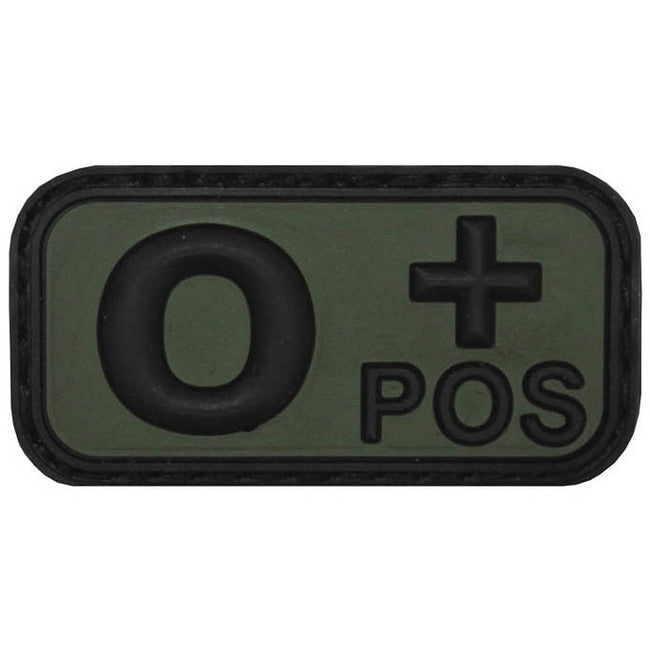 WARAGOD 3D Blugruppe 0 positiv, schwarz 5x2,5 cm