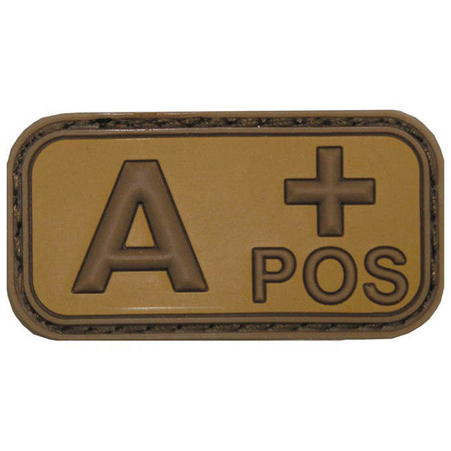MFH 3D Klettabzeichen Blugruppe A positive, khaki 5x2,5 cm