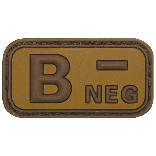 MFH Klettabzeichen 3D Blugruppe B negativ, khaki 5x2,5 cm