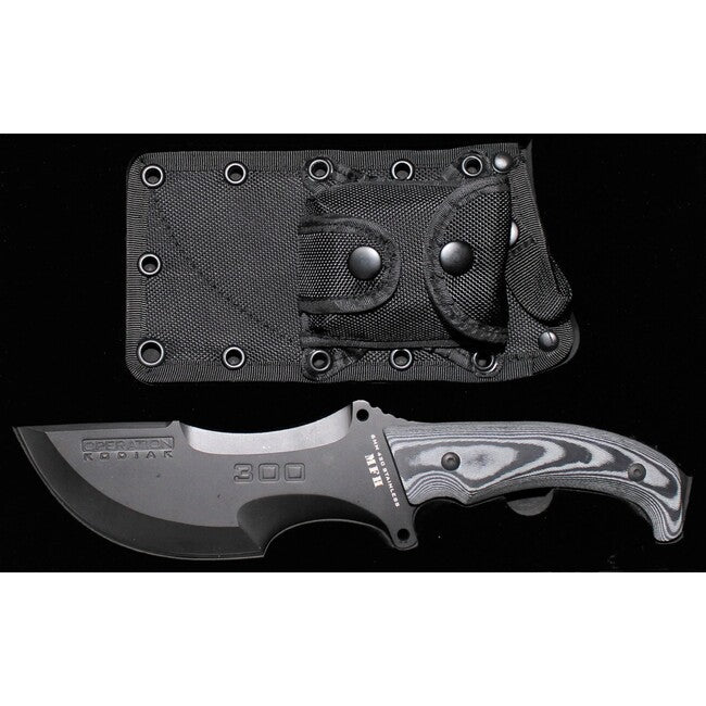 MFH Messer Operation Kodiak, schwarz, Scheide