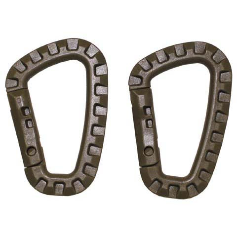 MFH Kunststoff-Karabiner 2 Stück, coyote
