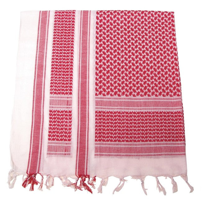 MFH PLO-Baumwoll-Arafat, rot und weiß, 115 x 110cm