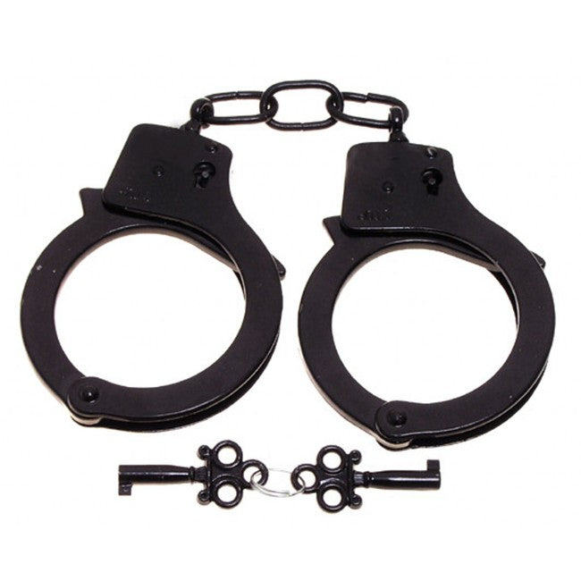 MFH Polizei Handschellen mit zwei Schlüsseln, schwarz