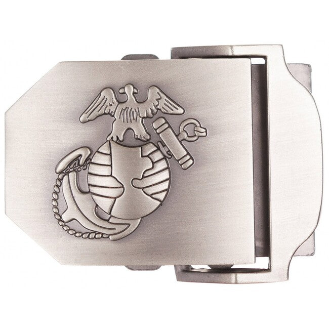 MFH USMC Gürtelschnalle, silber, metall, ca. 4 cm
