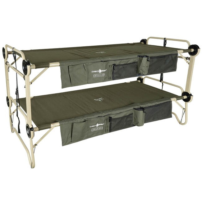 Disc-O-Bed Arm-O-Bunk-Klappliege mit Seitentasche, od-grün