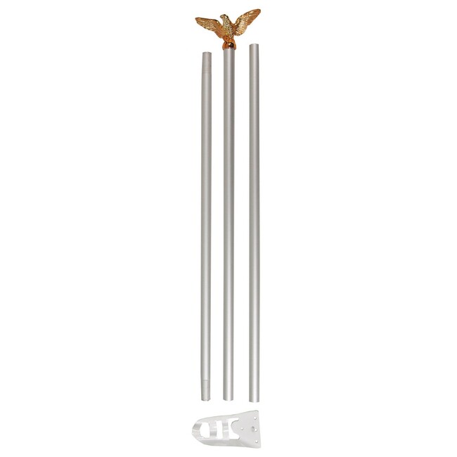 MFH Fahnenmast mit Steinadler, weiß