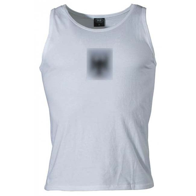 MFH BW Tanktop weiß, mit Adler, 160g/m2