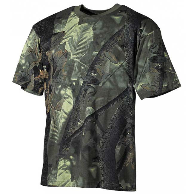 MFH Real-Tree-Muster Hunter-Grün T-shirt, 170 g/m²