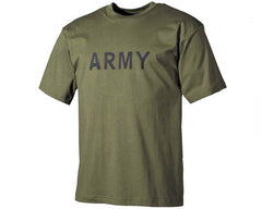 MFH T-shirt mit Aufschrift Army, olive, 160g/m2