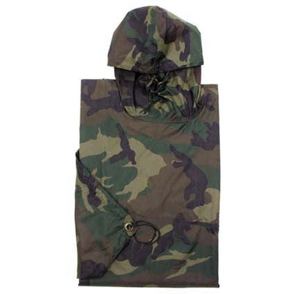 MFH US Rip-Stop- Poncho woodland 223x144 cm