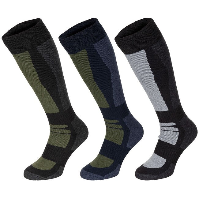 MFH Wintersocken, "Esercito", gestreift, lang, 3er-Pack