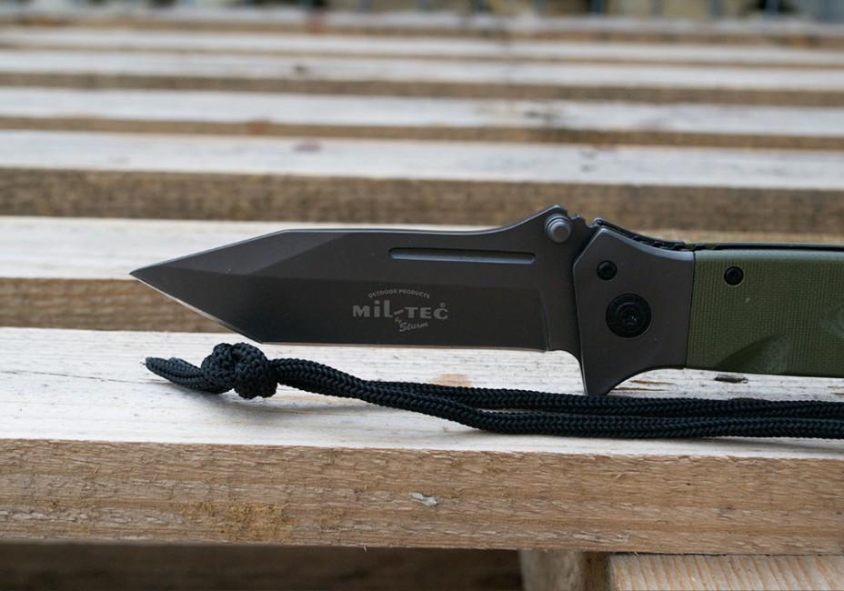 Mil-Tec DA35 Micarta Folding Knife 22cm, Olive