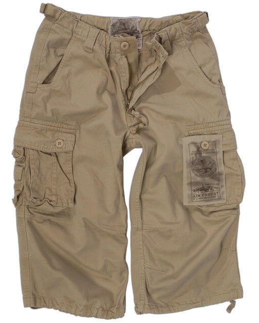 Mil-Tec Air Combat 3/4 Hosen vorgewaschen, khaki