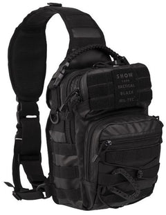 Mil-Tec Tactical Sling Backpack, Black, 10L