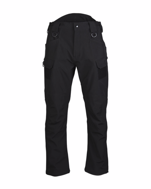 Mil-Tec Assault podložene softshell hlače, črna