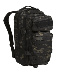 Mil-Tec Rucksack US Assault Small Laser Cut, multitarn black, 20L