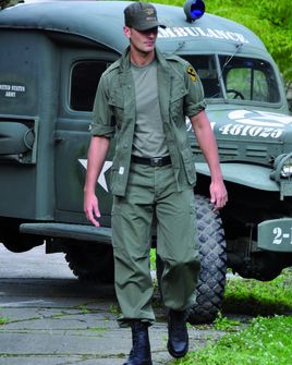Mil-Tec M64 Bluse VIETNAM schräge taschen grün