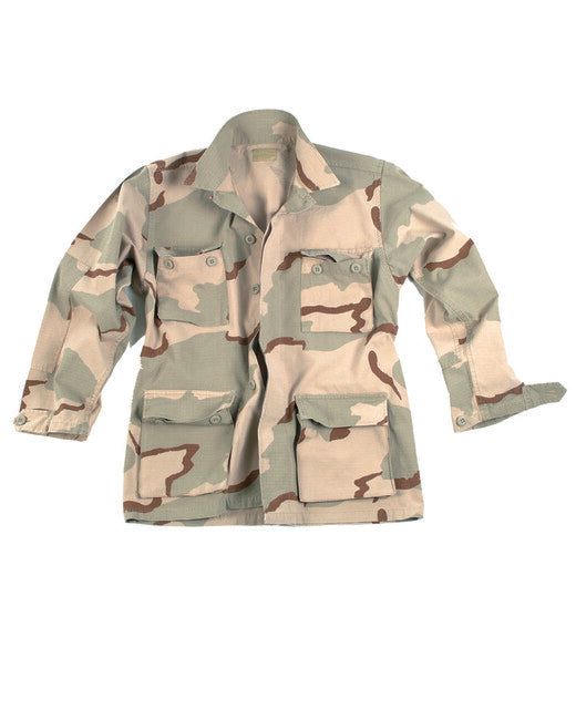Mil-Tec Bluse US Typ BDU rip-stop vorgewaschen 3col. desert