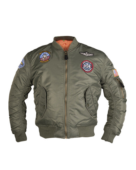 Mil-Tec Ma1® Fliegerjacke kids m.abz. oliv